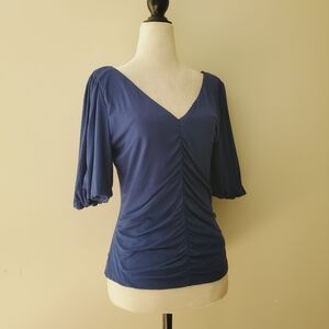 Anthropologie W5 Ruched V Neck Top